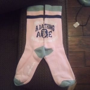 Bape Socks (Pink and Black)